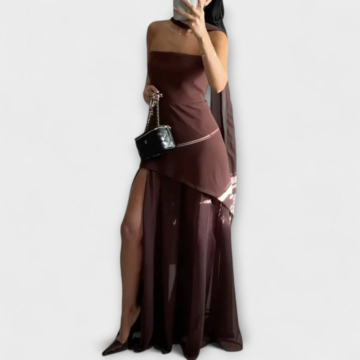 Goldie - Maxi Šaty z Chiffonu