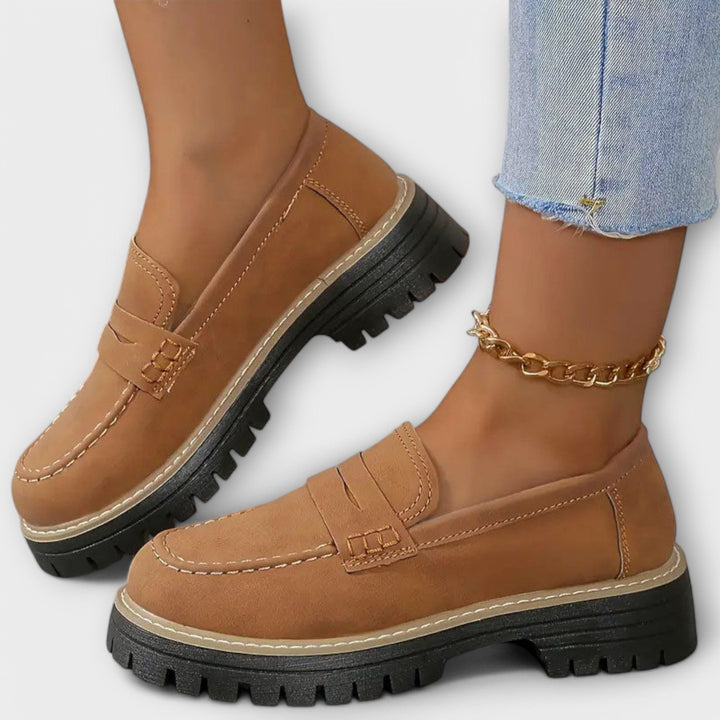 Kristýna Elegantní Mokasíny Klasické Městské Semišové