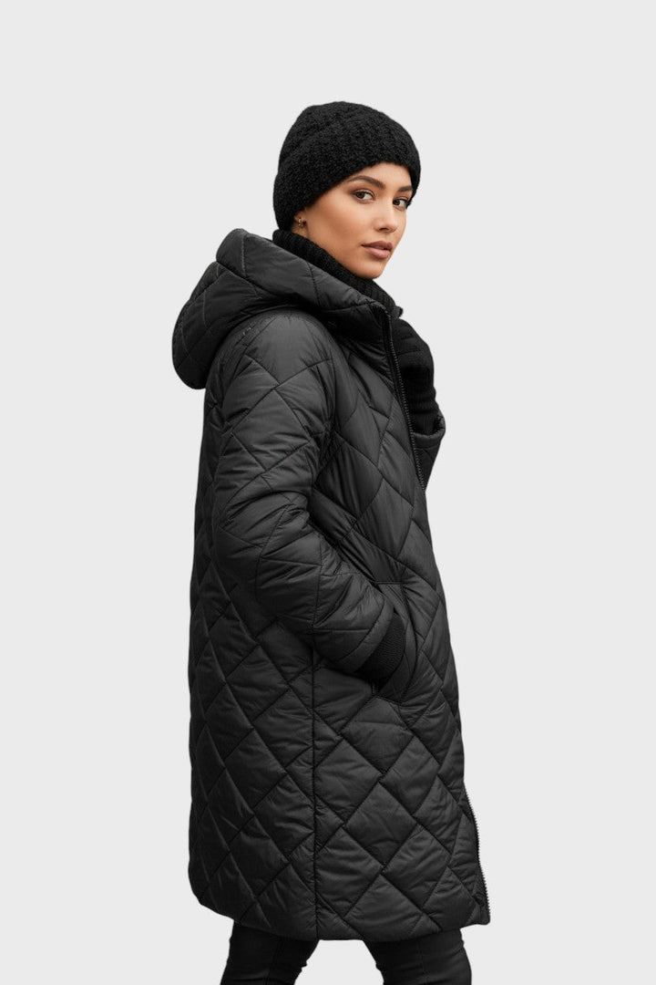 Clara | Elegantní prošívaný kabát s kapucí